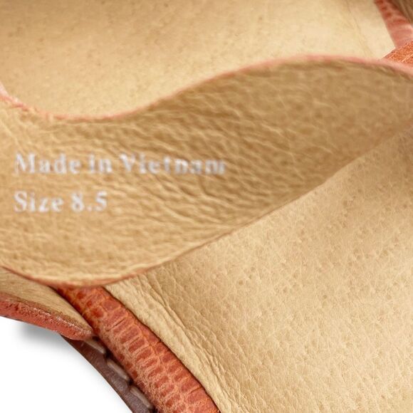 Madewell Wave Slide Sandal Size 8.5 Colorblock Leather Faded Straw Mist Multi - Picture 12 of 15